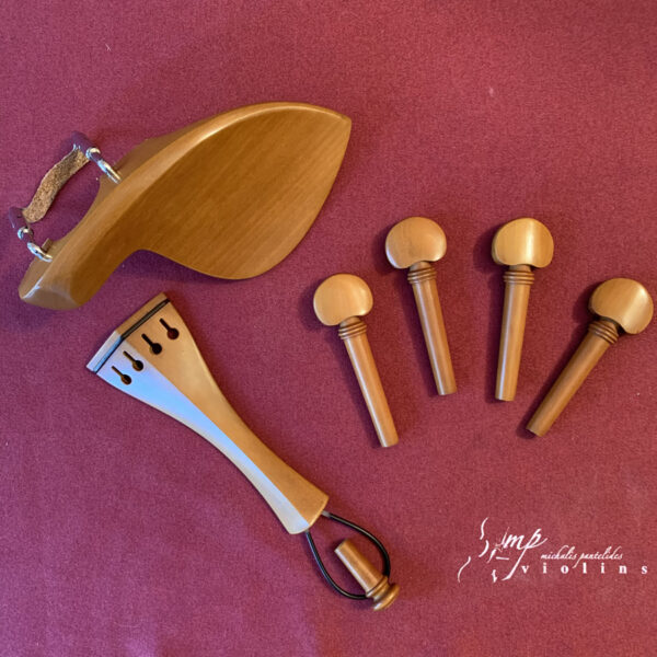 Violin Fittings Set 4/4, boxwood, Tailpiece Hill Model, Hollow MP Violins